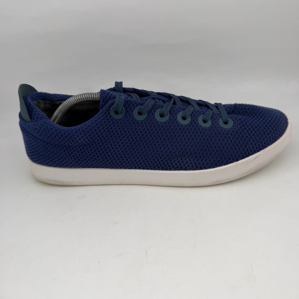 Allbirds Men’s Tree Piper -SZ 12- Navy Blue Textured Lace-Up Casual Shoe Sneaker
